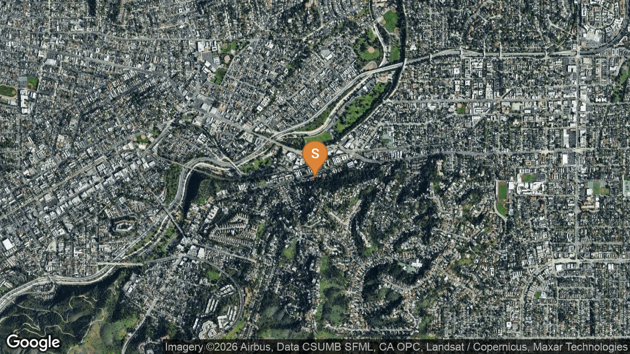 Neighborhood aerial context — South Pasadena and the Arroyo Seco