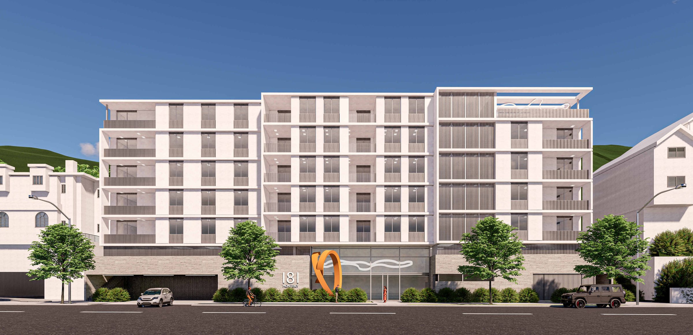 181 Monterey Road — architect's rendering of the approved 53-unit condominium development
